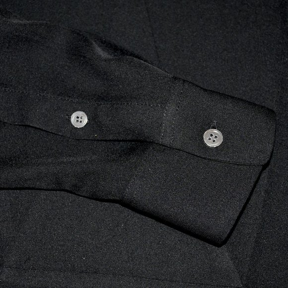 Theory Corbette Black 100% Silk Blouse Size P - Picture 14 of 16